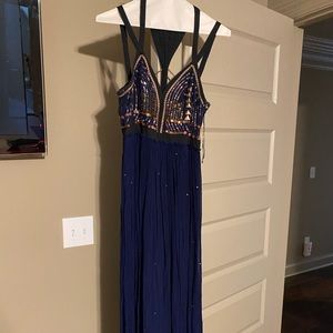 Navy Blue Free People Gown
